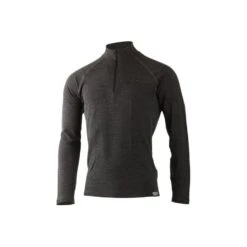 Lasting Wary Merino Wool Long Sleeve Zip Neck Top