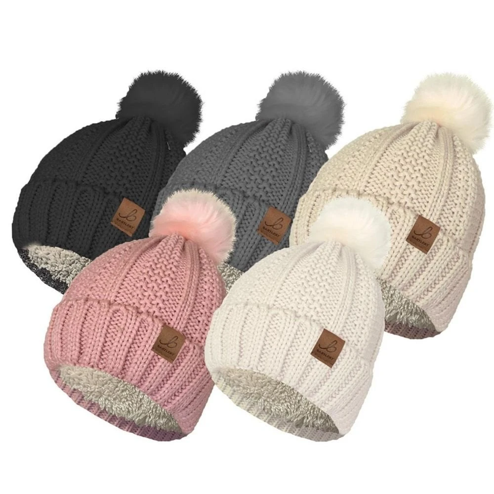 Otterdene Womens Sherpa Lined Bobble Hat 10 Otterdene Womens Sherpa Lined Bobble Hat - Image 10